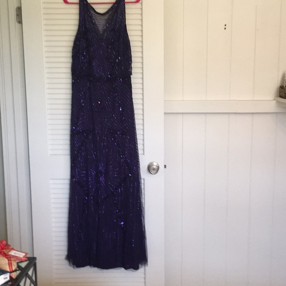 Aidan Mattox purple/violet sequin formal gown